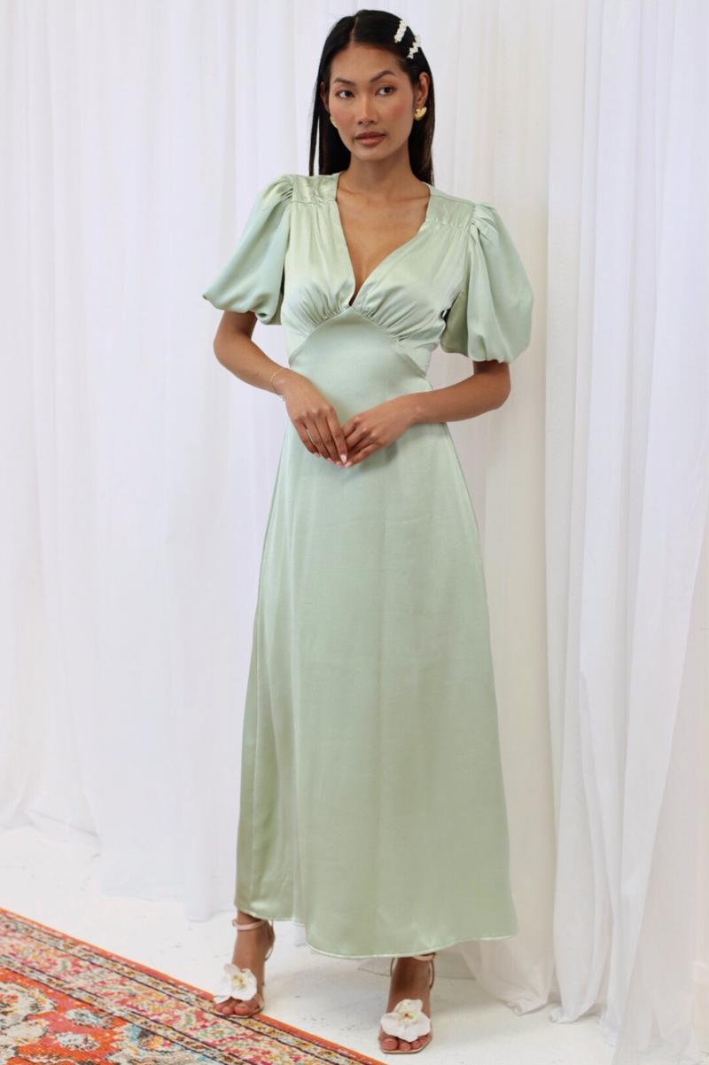 SADIE BOW BACK DRESS MINT