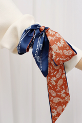 Paisley Print Ribbon Scarf