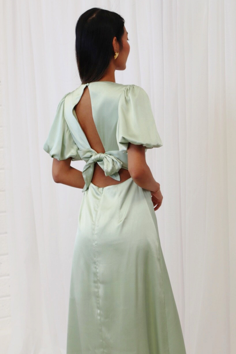 SADIE BOW BACK DRESS MINT