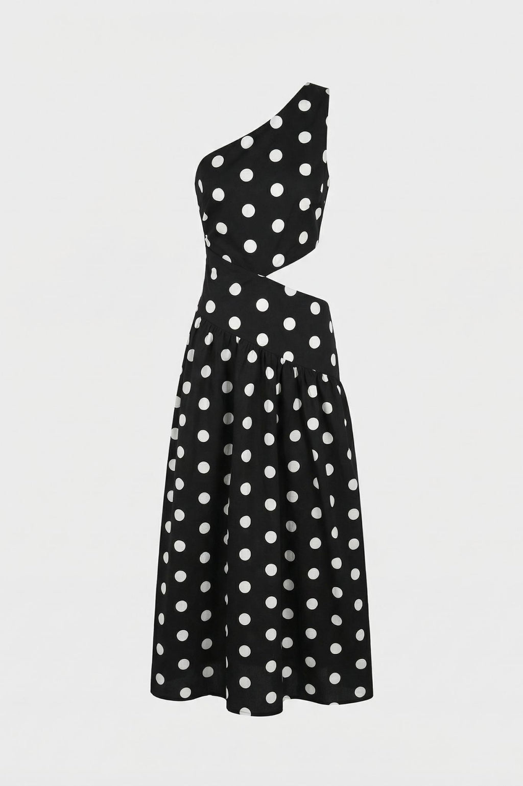 SASKIA POLKA DOT DRESS BLACK