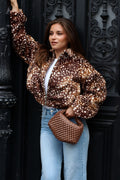 Romy Deer Print Bomber Jacket