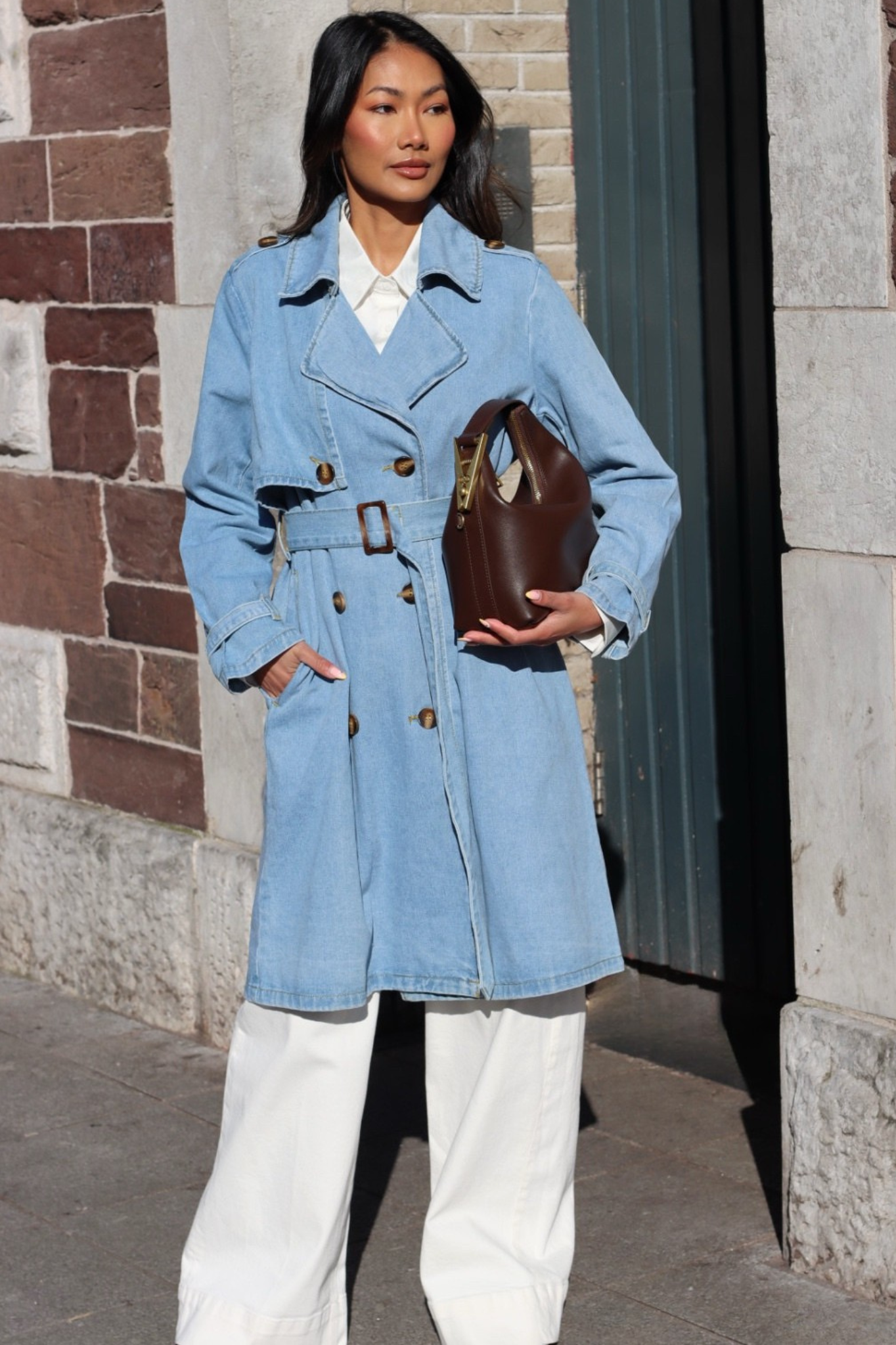 LOVELLE DENIM TRENCH COAT