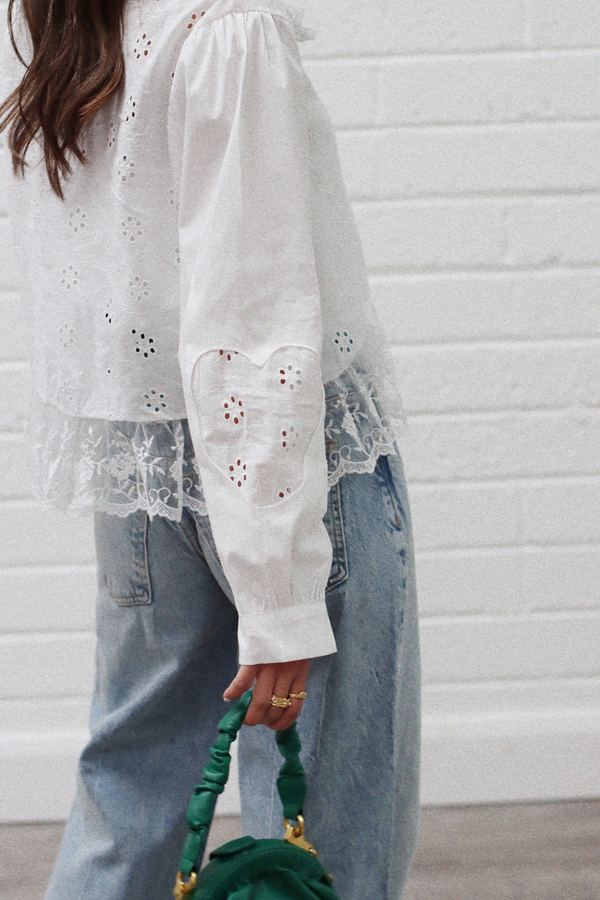 Aria Lace Trim Shirt