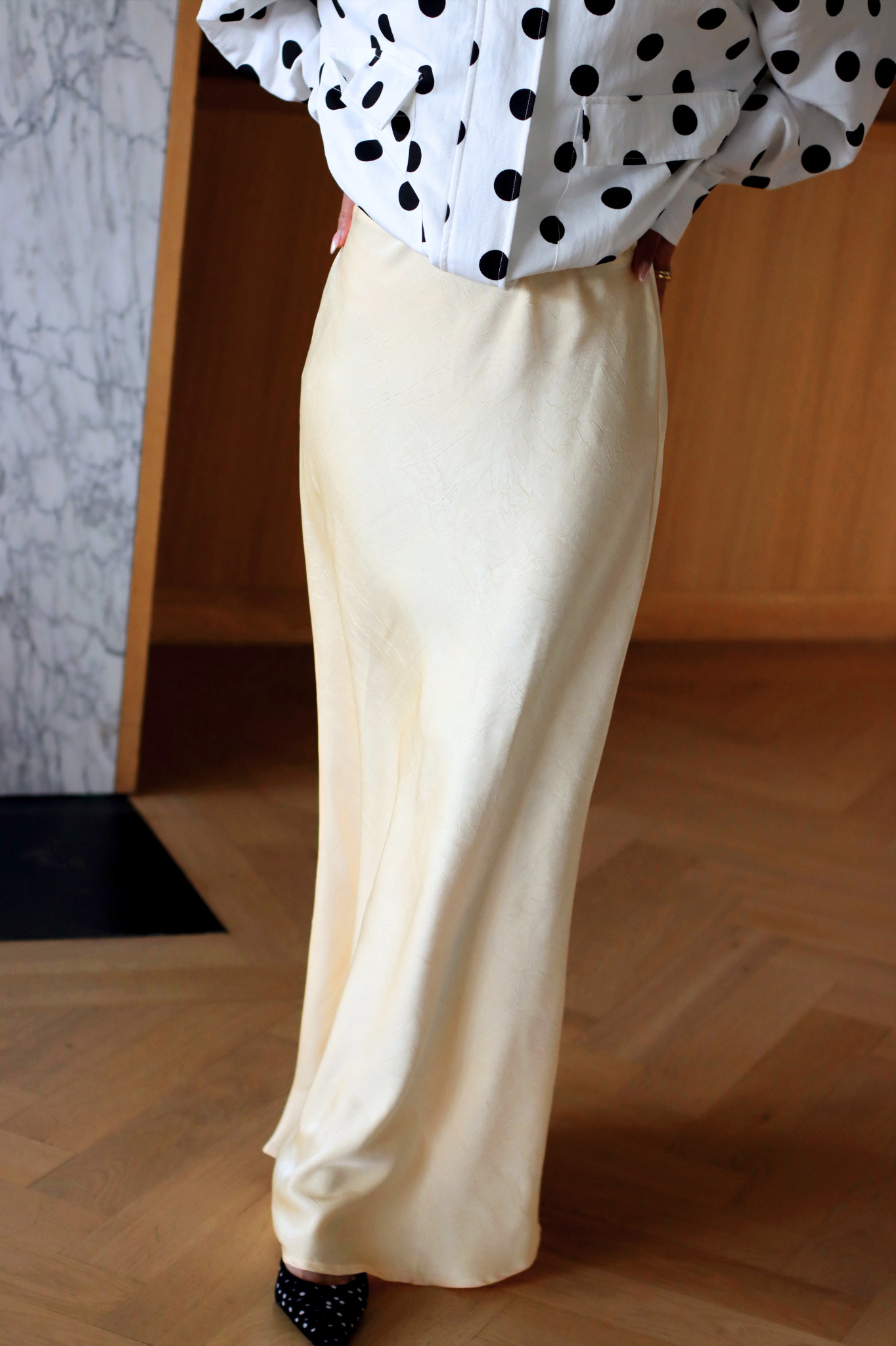 Dallas Textured Skirt Butter Yellow
