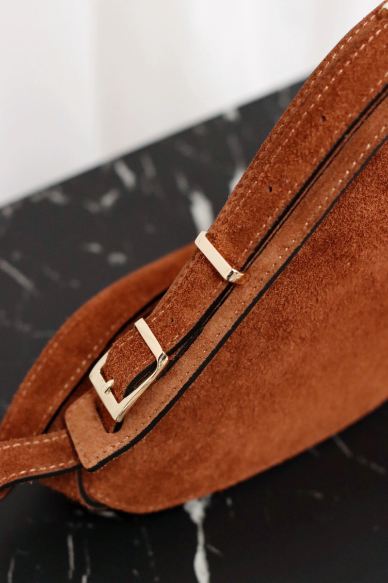 Frann Suede Cross Body Bag Carmel