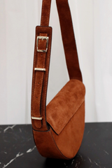 Frann Suede Cross Body Bag Carmel