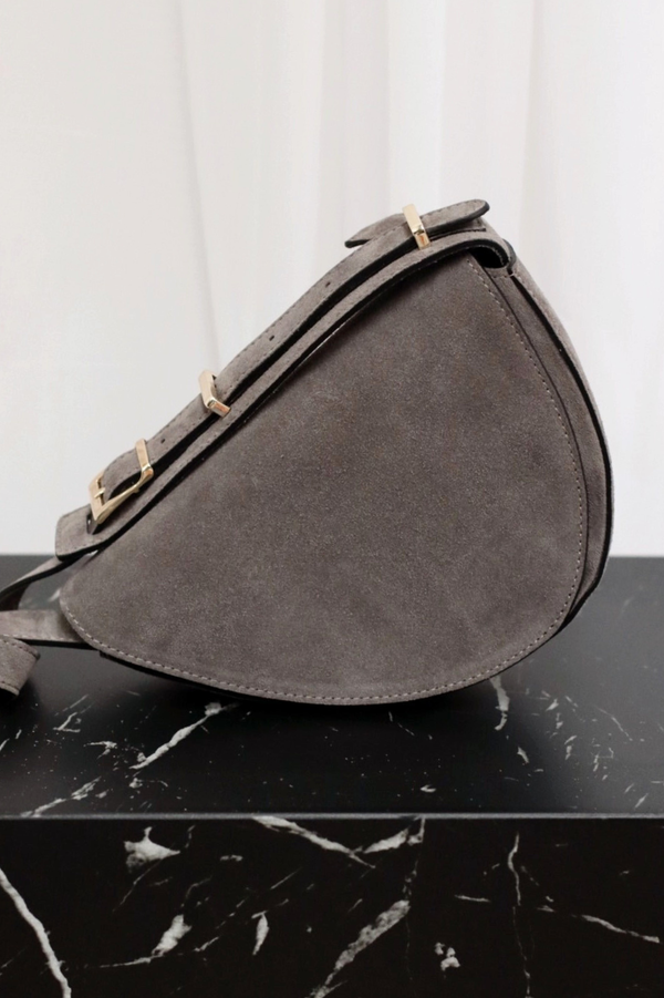 Frann Suede Cross Body Bag Grey