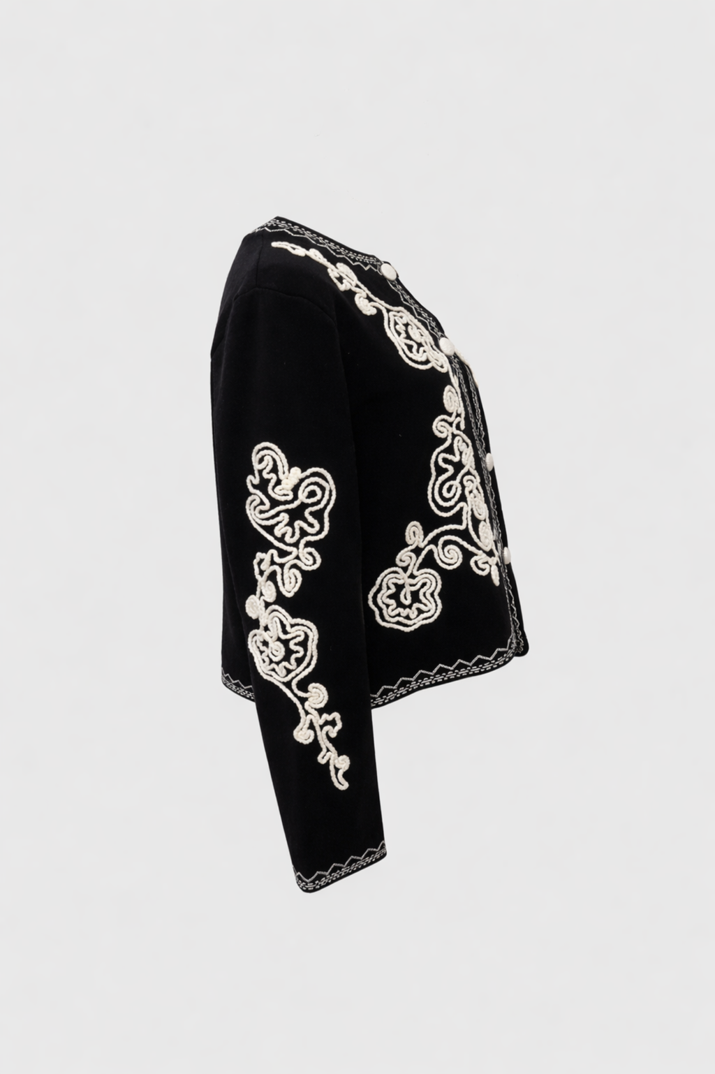 KENDALL EMBROIDERED CARDIGAN BLACK