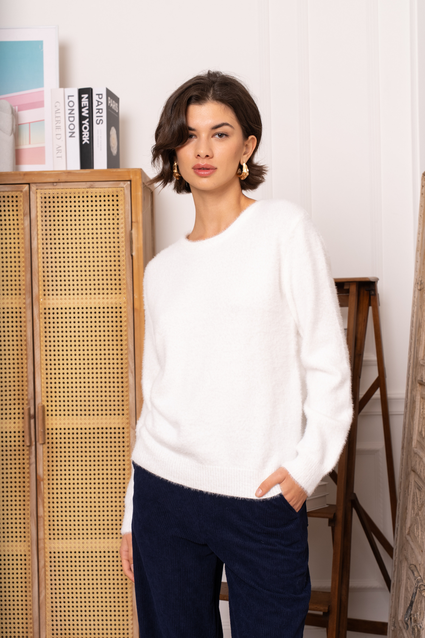 KENNY LACE BACK SWEATER