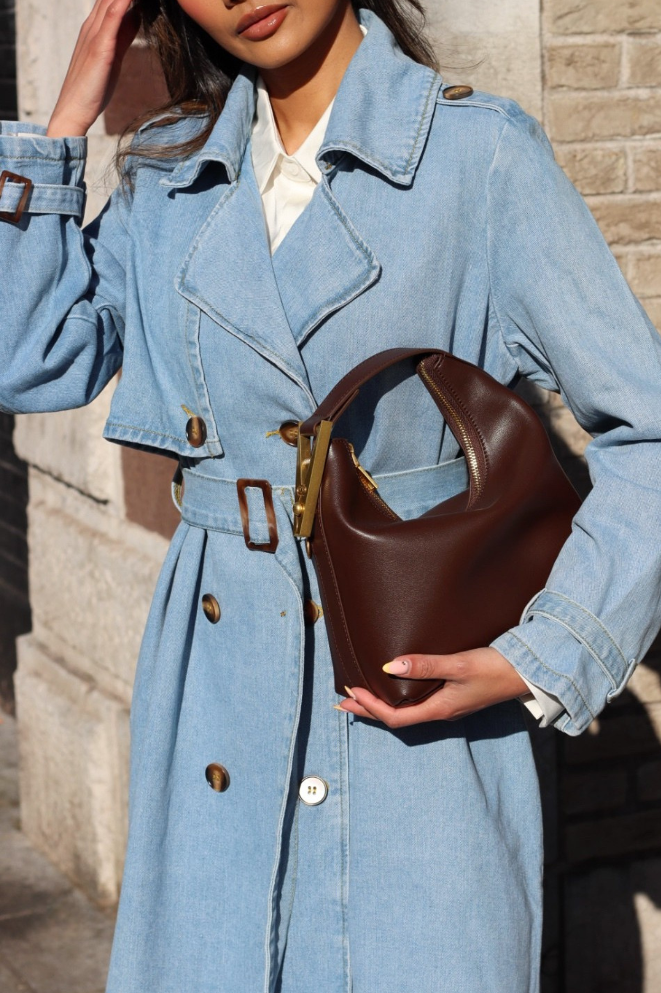 FREYDE CLIP BAG CHOCOLATE