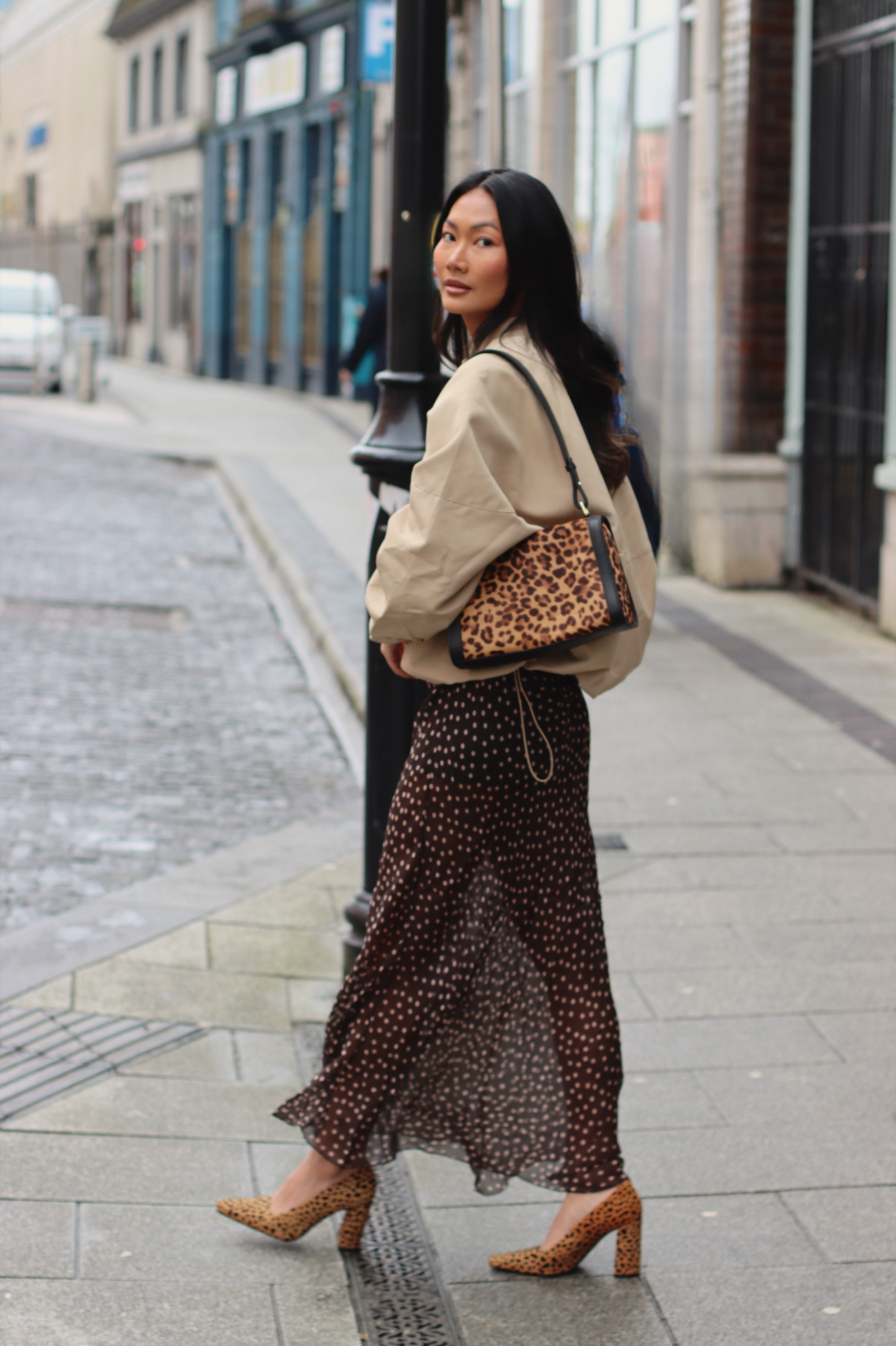 Ceena Sheer Skirt Brown