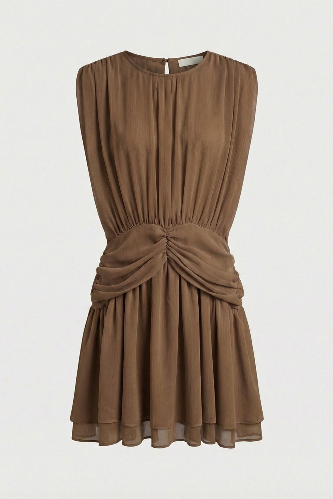 SOFIA MINI DRESS LIGHT BROWN