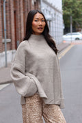 KALI OVERSIZED SWEATER TAUPE