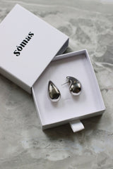 Belle Chunky Drop Earrings Silver