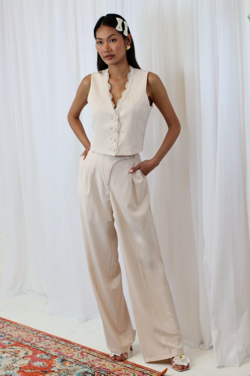Sindee Shimmer Trousers Blush