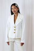 KARMEL FITTED BLAZER WHITE