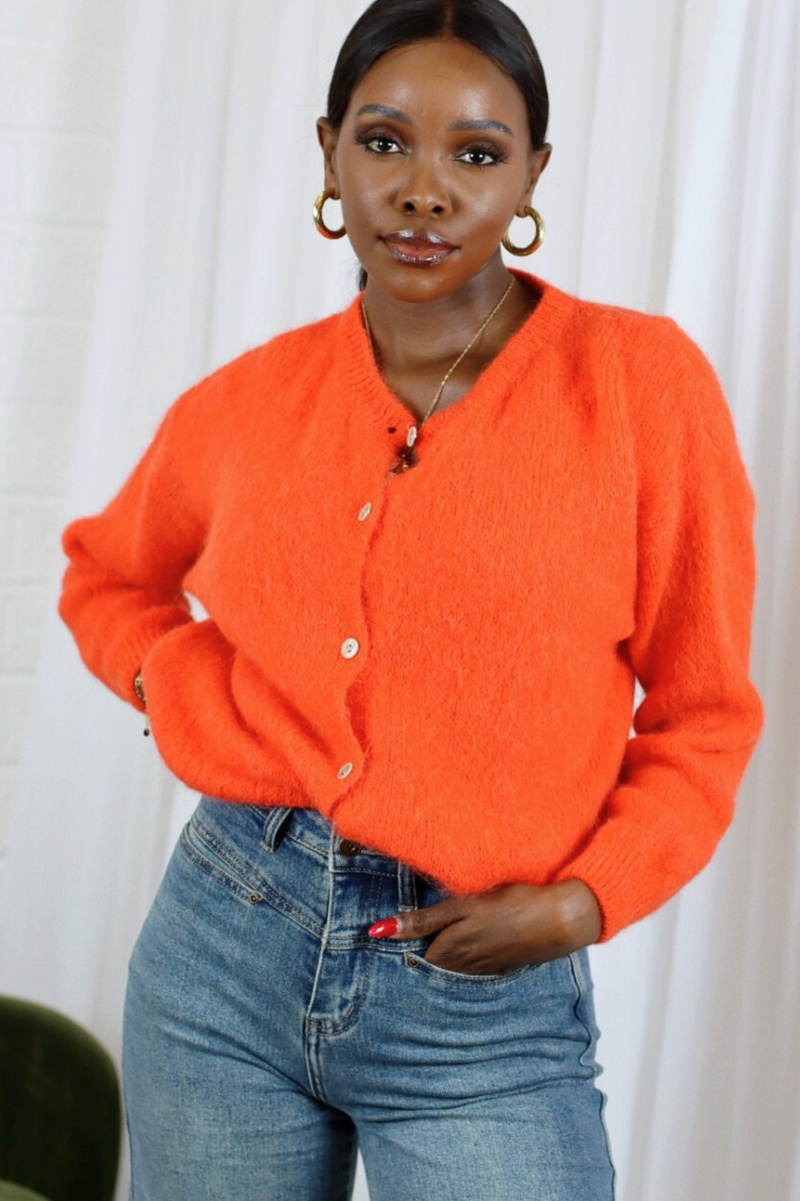 KIARA CARDIGAN TANGERINE