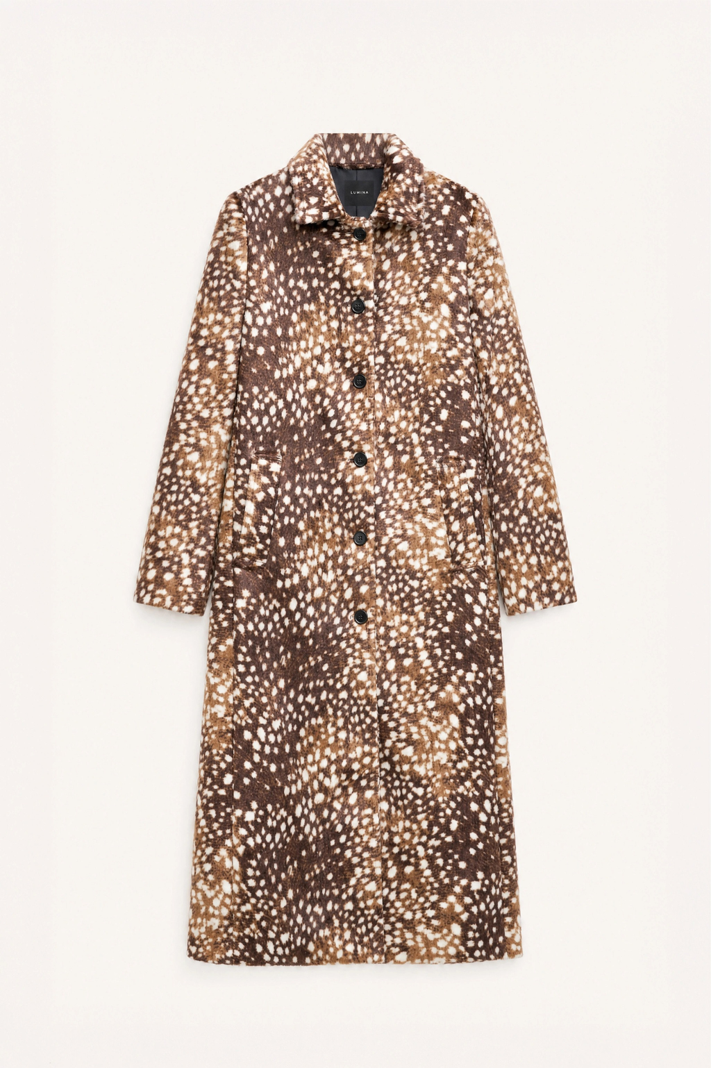Deer Print Long Coat