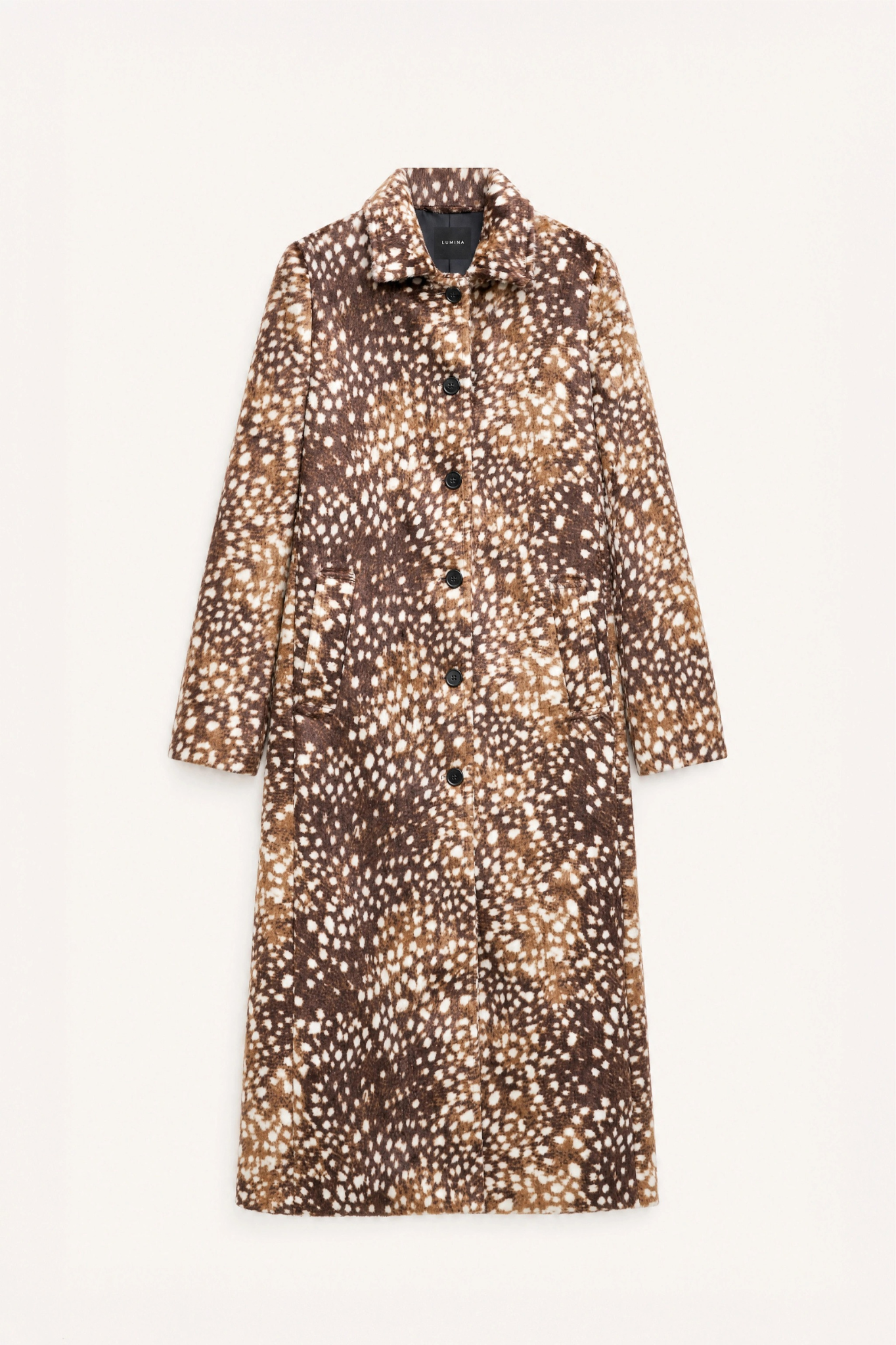 Deer Print Long Coat