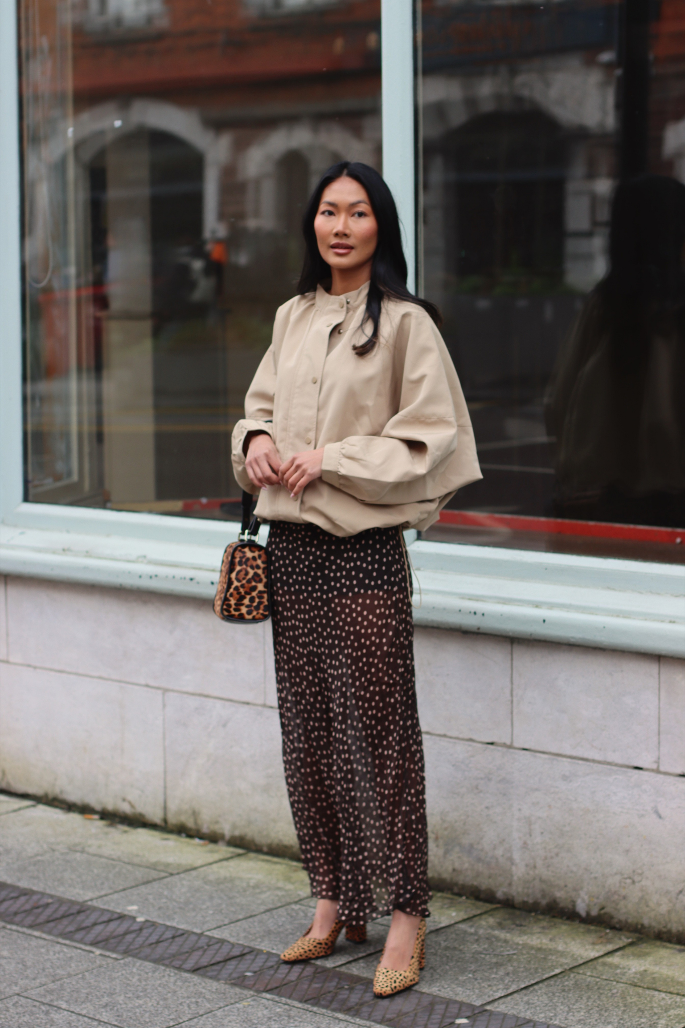 Ceena Sheer Skirt Brown