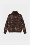 KAJA PAISLEY BANDANA PRINT SWEATER BROWN