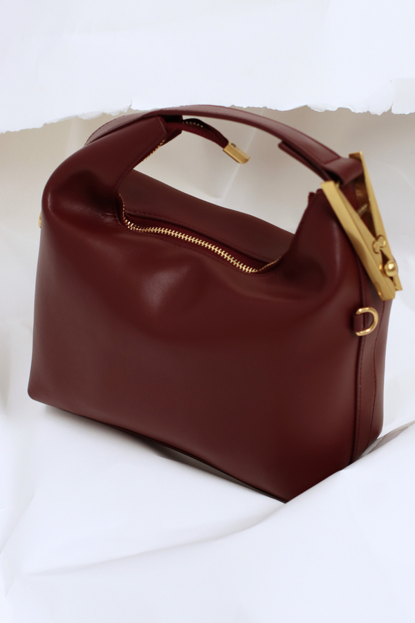 FREYDE CLIP BAG BURGUNDY
