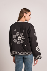 LORENA EMBROIDERED JACKET BLACK