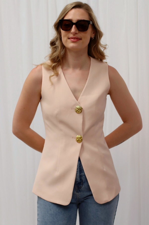 Karrie Waistcoat Baby Pink