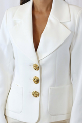 KARMEL FITTED BLAZER WHITE