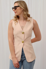 Karrie Waistcoat Baby Pink