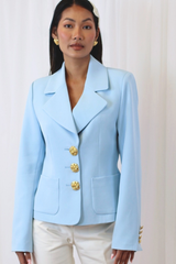 KARMEL FITTED BLAZER BABY BLUE
