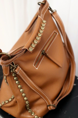 Floribett Studded Tote Bag Carmel