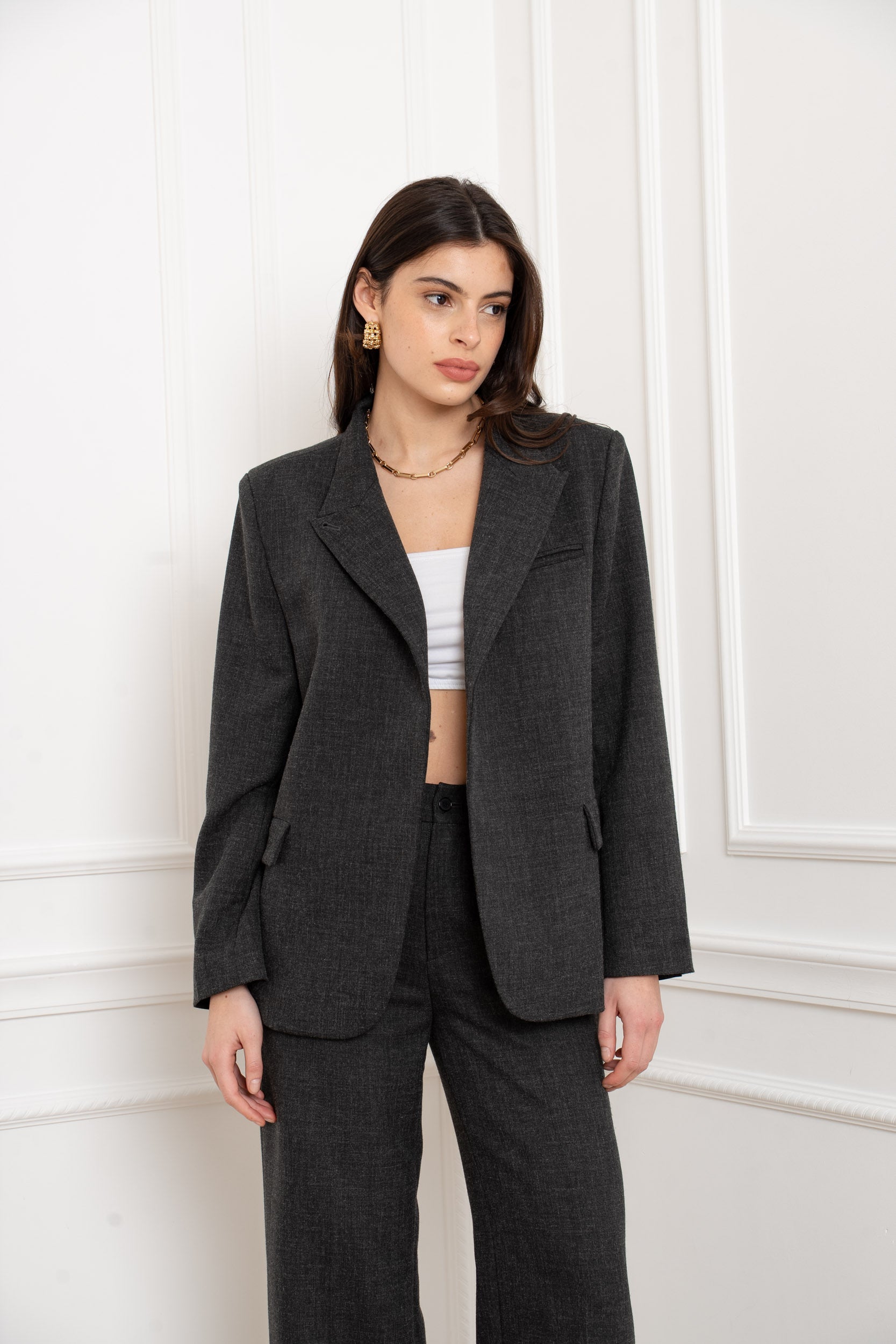 Kaddie Blazer Charcoal