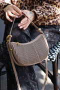 FLORIANNA PLISSE BAG TAUPE