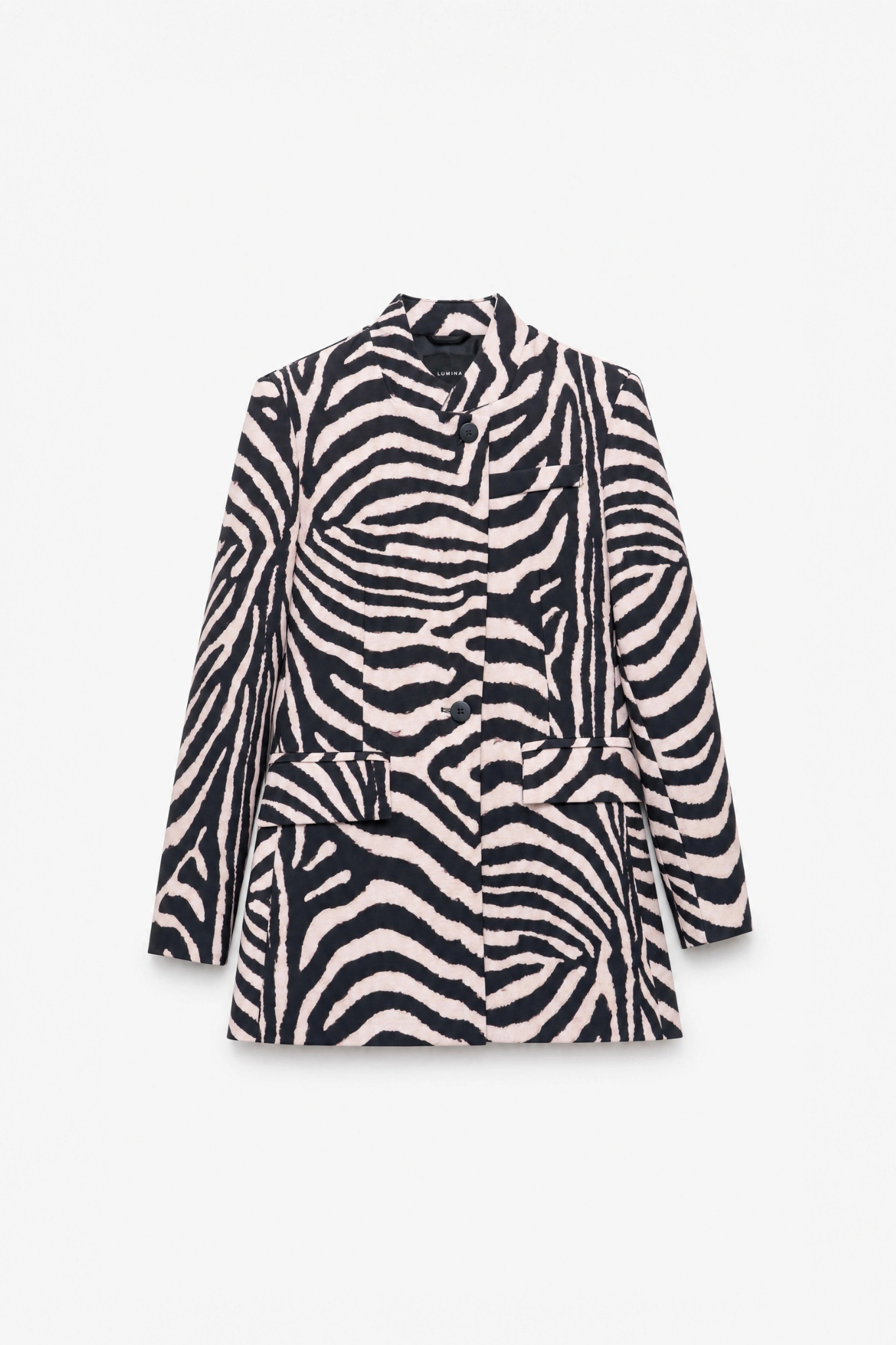 Zebra Print Long Blazer