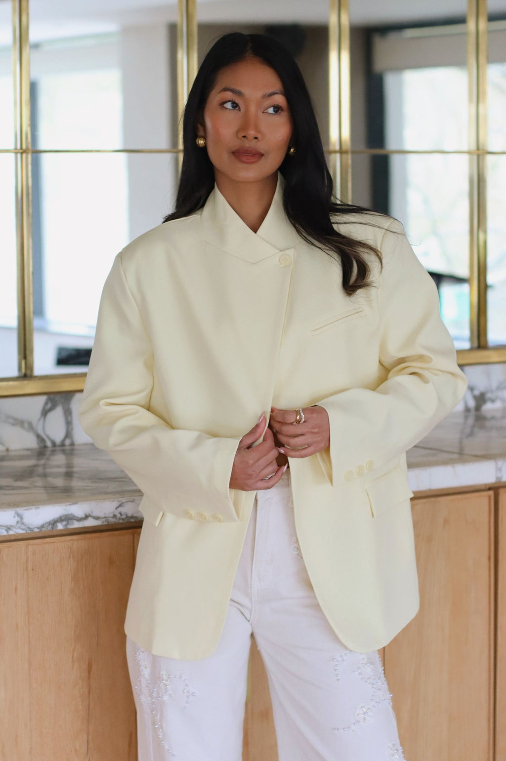 KENNEDY BLAZER BUTTER YELLOW