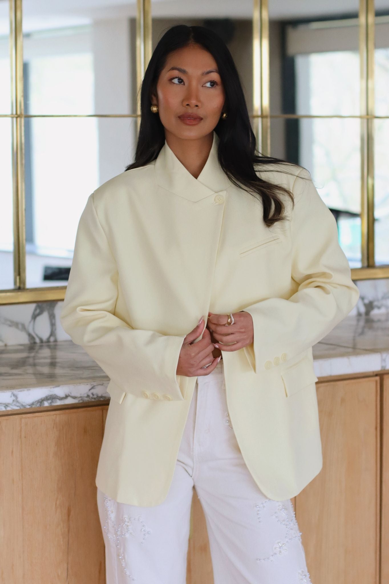 KENNEDY BLAZER BUTTER YELLOW