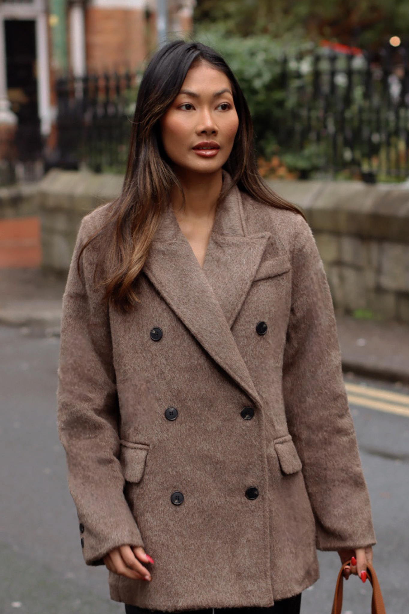 LENNY BRUSHED BLAZER MOCHA
