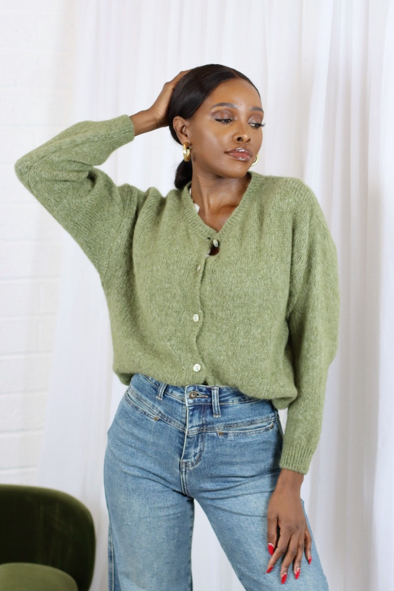 KIARA CARDIGAN LEAF GREEN