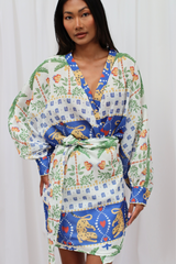 Sonia Mini Wrap Dress Leopard