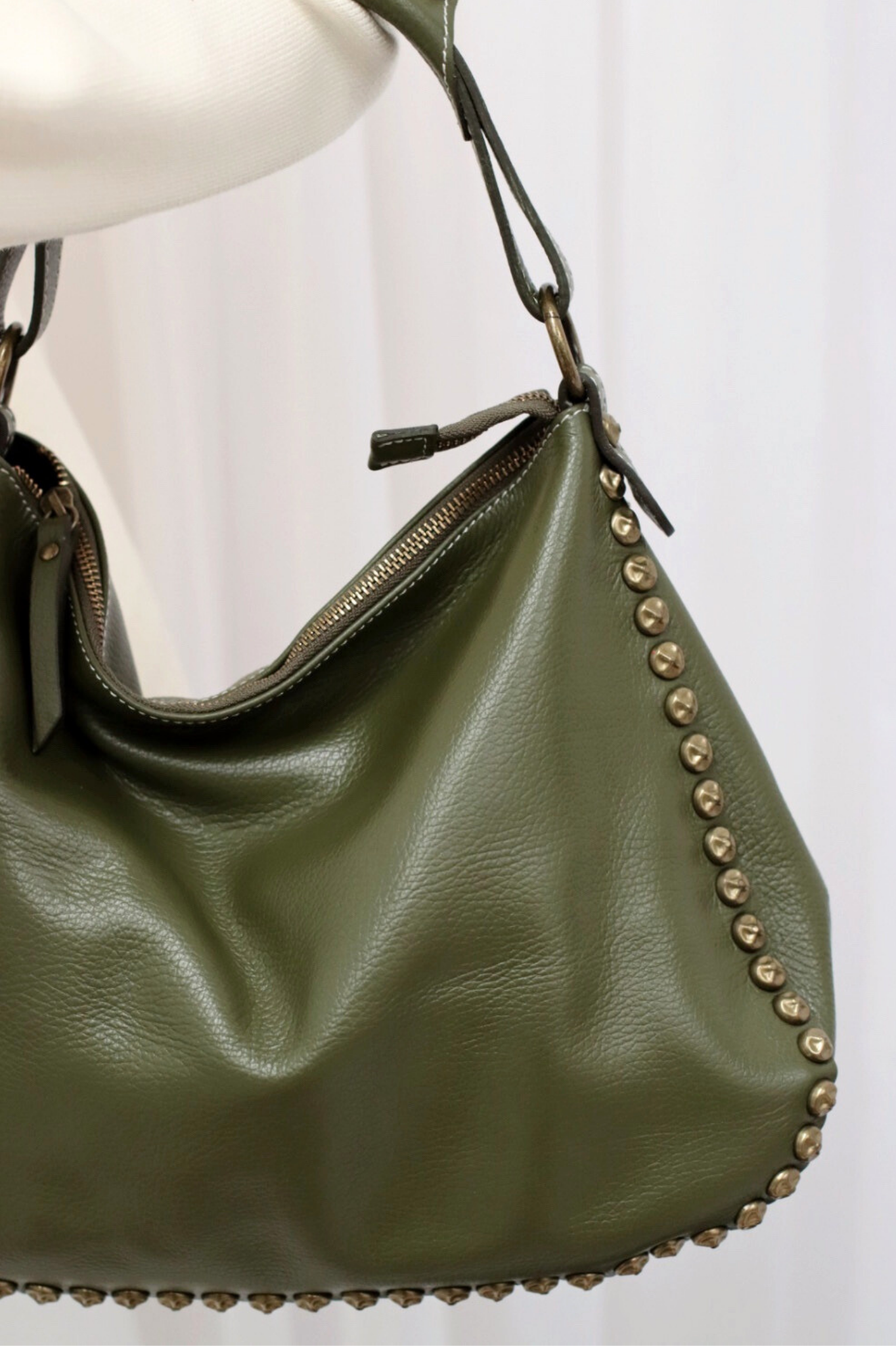 Floribett Studded Tote Bag Khaki