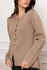 Karrisa Knitted Cardigan Carmel