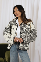 PAISLEY FLEECED JACKET