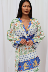 Sonia Mini Wrap Dress Leopard