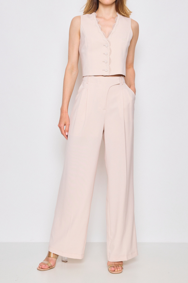 Sindee Shimmer Trousers Blush