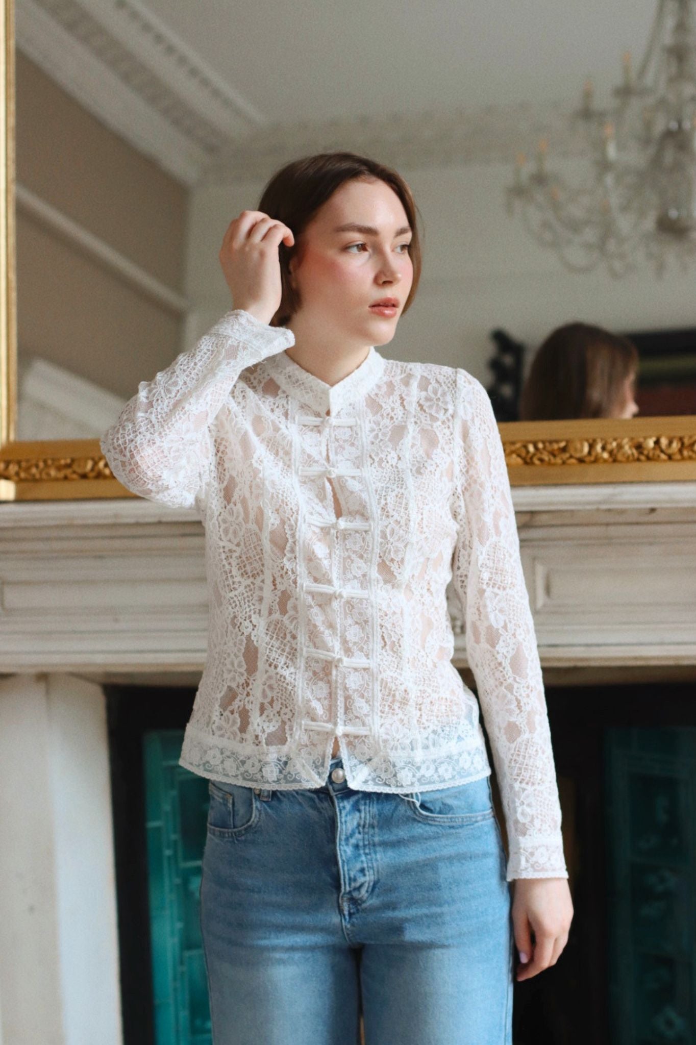 COSETTE LACE SHIRT WHITE