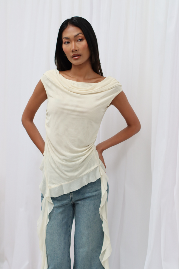BARDOT TOP BUTTER YELLOW