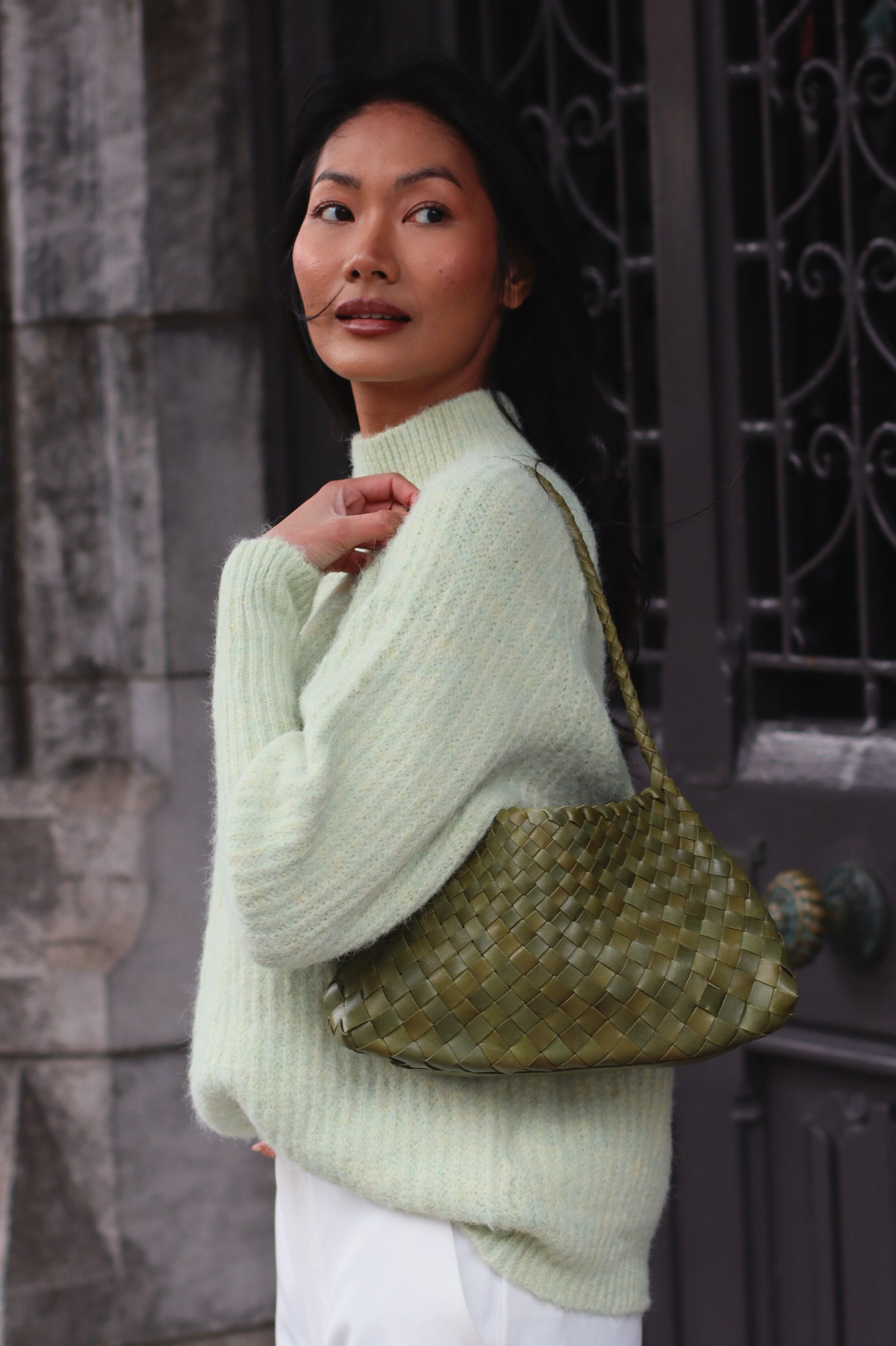 KIMMY SWEATER PASTEL GREEN