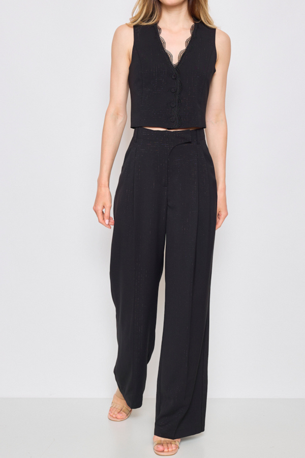 Sindee Shimmer Trousers Black