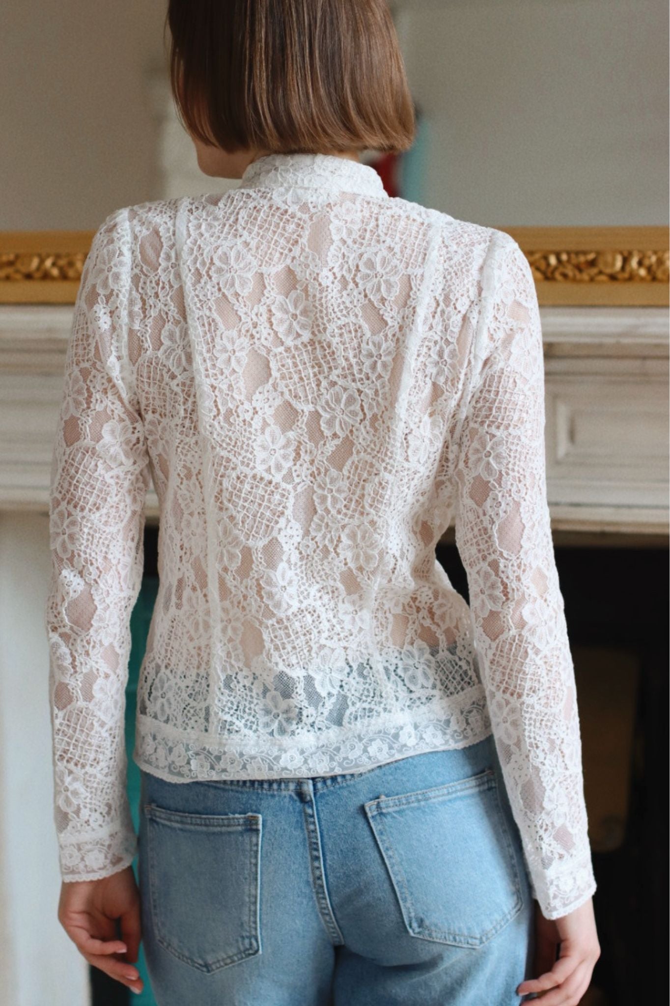 COSETTE LACE SHIRT WHITE